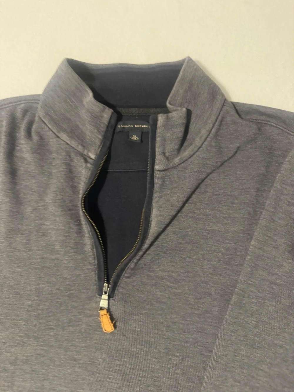 Banana Republic Men’s Gray Quarter-Zip Pullover